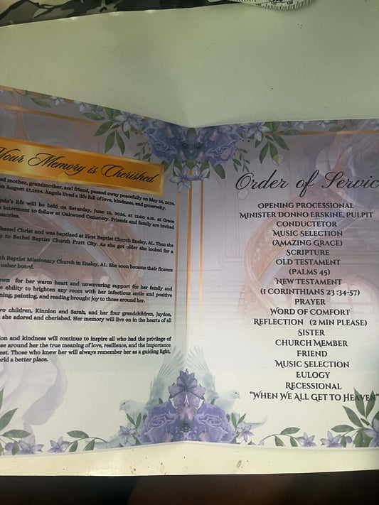 Custom Funeral Programs